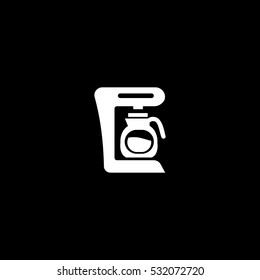 coffee machine icon, on white background