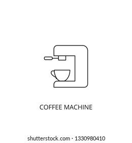 Coffee machine icon, outline style, editable stroke