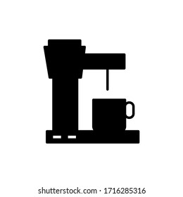 estilo de contorno de icono de máquina de café para su diseño web, logotipo, UI. ilustración