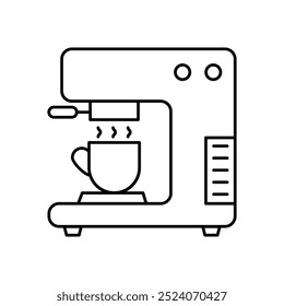 coffee machine icon. Outline style design isolated on white background