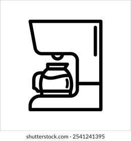 Coffee machine icon in outline style
