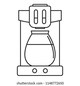 Coffee machine icon. Outline coffee machine vector icon for web design isolated on white background