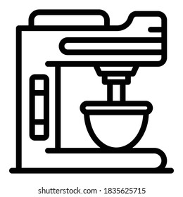 Coffee machine icon. Outline coffee machine vector icon for web design isolated on white background