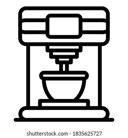 Coffee machine icon. Outline coffee machine vector icon for web design isolated on white background