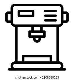 Coffee machine icon. Outline coffee machine vector icon for web design isolated on white background