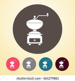 Coffee Machine Icon in round shape.