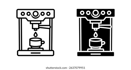 Coffee Machine icon set. for mobile concept and web design on white background