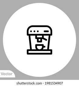 Coffee machine icon sign vector,Symbol, logo illustration for web and mobile