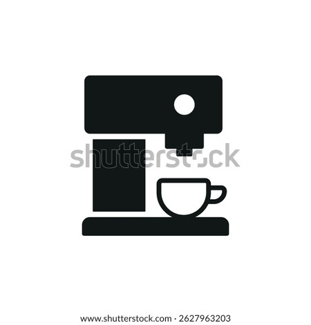 Coffee machine icon. Simple coffee machine icon for social media, app and web design. Vector illustration.