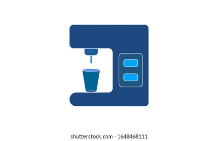 Coffee machine icon simple style vector image