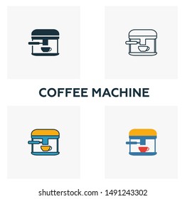 Coffee Machine icon. Thin line symbol design from coffe shop icon collection. UI and UX. Creative simple coffee machine icon for web and mobile.