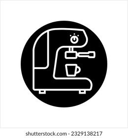 Coffee Machine Icon Vector Art Illustration