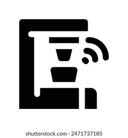 coffee machine icon. vector glyph icon for your website, mobile, presentation, and logo design.