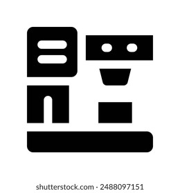 coffee machine icon. vector glyph icon for your website, mobile, presentation, and logo design.