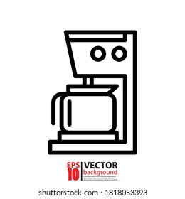 Coffee machine icon vector. Housekeeping Elements Icon. Eps10 vector illustration.