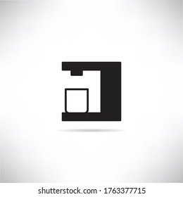coffee machine icon vector illustration on white background