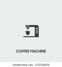 coffee machine icon. coffee machine vector on gray background