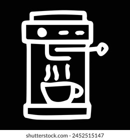 Icono de máquina de café contorno de Vector