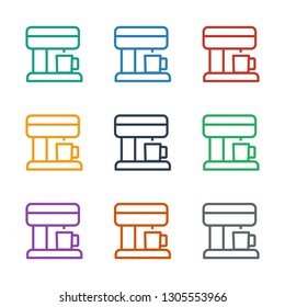 coffee machine icon white background. Editable outline coffee machine icon from smarthome. Trendy coffee machine icon for web and mobile.