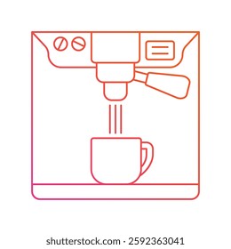 coffee machine icon with white background vector stock illustration