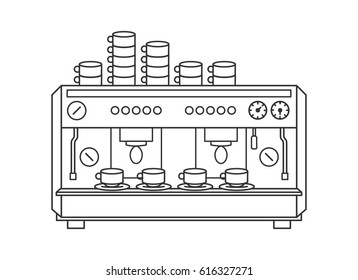 Coffee machine illustration 
