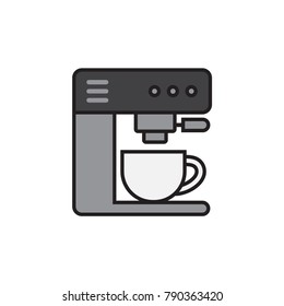 Coffee machine. Illustration. Isolate on white background.