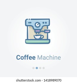 Coffee Machine Illustration Vector Icon