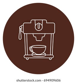 coffee machine isolated icon