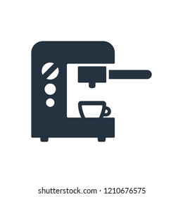 Coffee machine isolated icon on white background, 400 coffee set, logo and sign