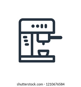 Coffee machine isolated icon on white background, 400 coffee set, logo and sign