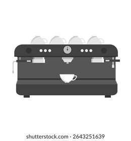 Coffee machine isolated on white background. Coffee machine for fresh coffee.Vector stock