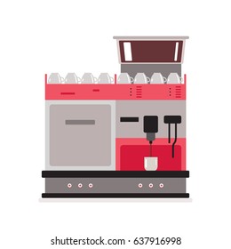 Coffee machine isolated on white background Kitchen appliance