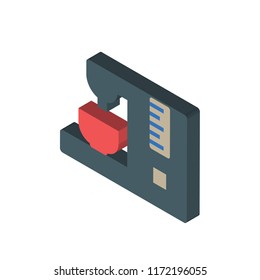 Coffee machine isometric left top view 3D icon