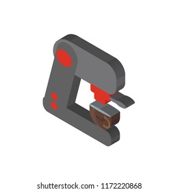 Coffee machine isometric left top view 3D icon