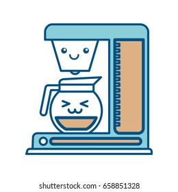 coffee machine kawaii character