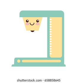 coffee machine kawaii character