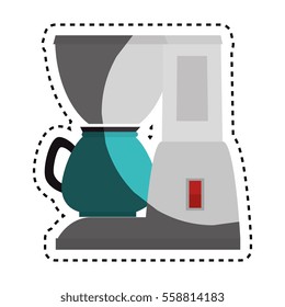 coffee machine kitchen appliance isolated icon
