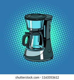 coffee machine, kitchenware. Pop art retro vector illustration vintage kitsch