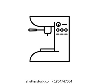 Coffee machine line icon. Coffee beverage machine. Coffee concept. Vector illustration can be used for topics like cafe cuisine and catering.