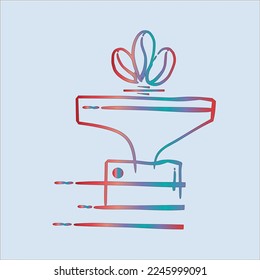 Coffee machine line icon. Coffee beverage machine. Coffee concept. hand drawing illustration can be used for topics like cafe cuisine and catering
