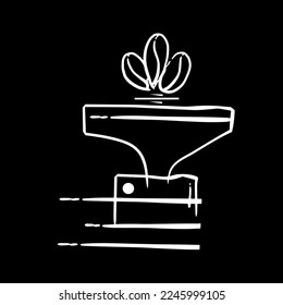 Coffee machine line icon. Coffee beverage machine. Coffee concept. hand drawing illustration can be used for topics like cafe cuisine and catering
