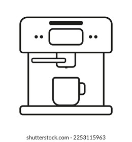 Coffee machine line icon. Coffee concept. Vector illustration can be used for topics like cafe cuisine and catering