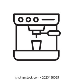 coffee machine line icon illustration vector graphic