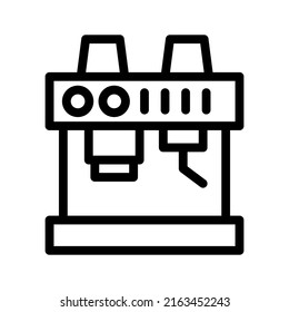 coffee machine line icon illustration vector graphic