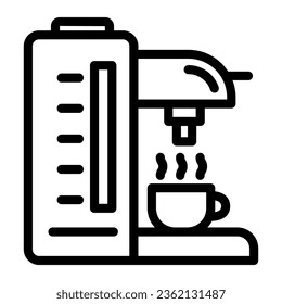 Coffee machine line icon, Kitchen equipment concept, coffee maker sign on white background, Coffee machine icon in outline style for mobile concept and web design. Vector graphics