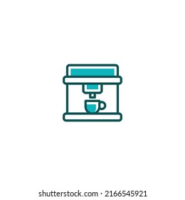 Coffee machine line icon. linear style sign for mobile concept and web design. Outline vector icon. Symbol, logo illustration. Vector graphic