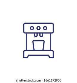 coffee machine line icon on white