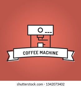 COFFEE MACHINE LINE ICON SET