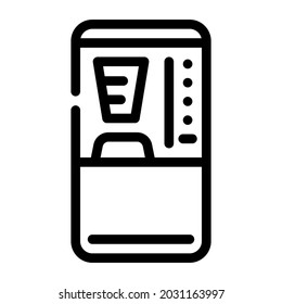 coffee machine line icon vector. coffee machine sign. isolated contour symbol black illustration