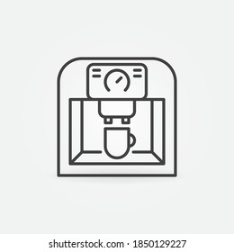 Coffee Machine linear vector concept icon or design element